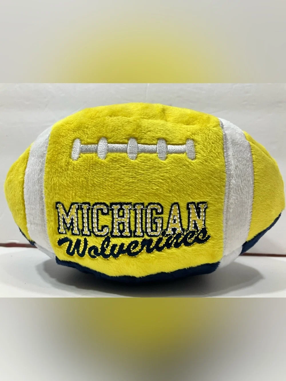 BARK Michigan Wolverines Fetchin' Football Dog Toy